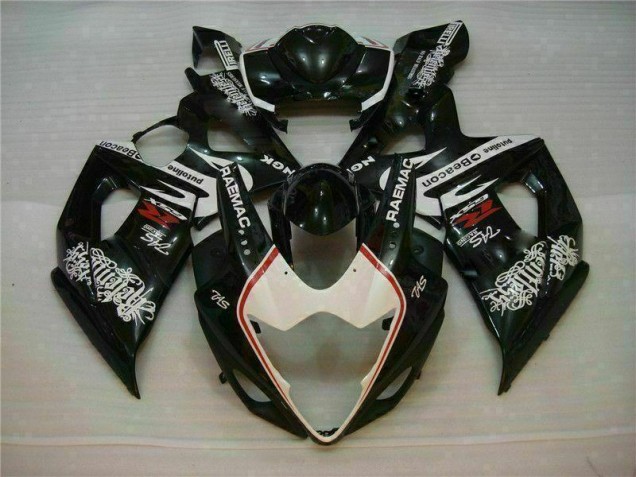2005-2006 Blanc Noir Suzuki GSXR 1000 Carénage Moto