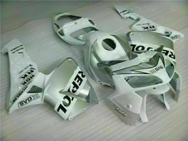 2005-2006 Blanc Repsol Honda CBR600RR Carénages Moto