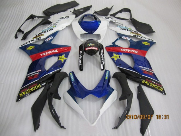 2005-2006 Bleu Noir Rockstar Suzuki GSXR 1000 Carénage Moto 2005-2006 Bleu Noir Rockstar Suzuki GSXR 1000 Carénage Moto