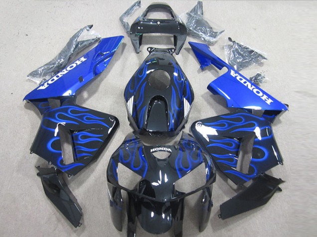 2005-2006 Noir Bleu Flamme Honda CBR600RR Carénage Moto