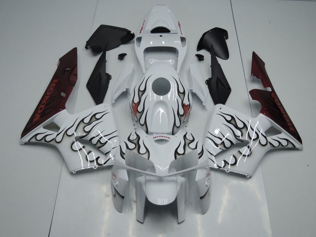 2005-2006 Noir Flamme Honda CBR600RR Carénage Moto 2005-2006 Noir Flamme Honda CBR600RR Carénage Moto