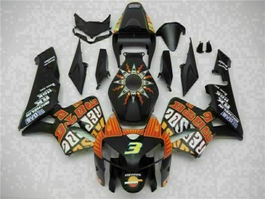 2005-2006 Noir Honda CBR600RR Kit Carénages Motos & Plastique