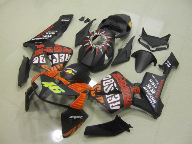2005-2006 Noir Mat Rossi Honda CBR600RR Carénage Moto 2005-2006 Noir Mat Rossi Honda CBR600RR Carénage Moto