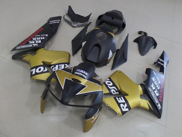 2005-2006 Noir Or Repsol Honda CBR600RR Carénage Moto 2005-2006 Noir Or Repsol Honda CBR600RR Carénage Moto