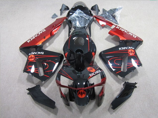 2005-2006 Noir Rouge BACARDI Honda CBR600RR Carénage Moto