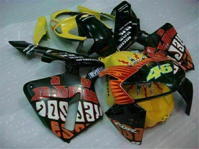 2005-2006 Noir Rouge Jaune 46 Honda CBR600RR Carénage Moto 2005-2006 Noir Rouge Jaune 46 Honda CBR600RR Carénage Moto