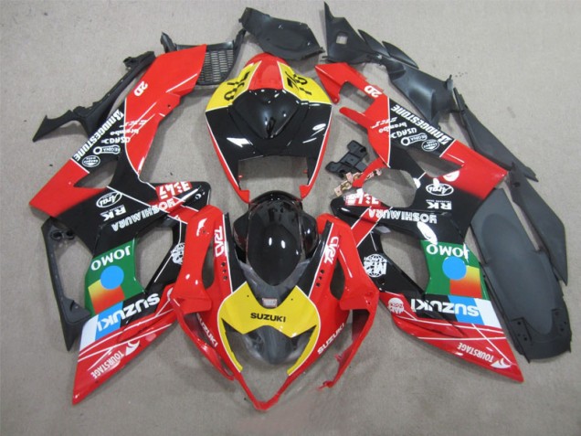 2005-2006 Noir Rouge Jaune Suzuki GSXR 1000 Carénage Moto 2005-2006 Noir Rouge Jaune Suzuki GSXR 1000 Carénage Moto