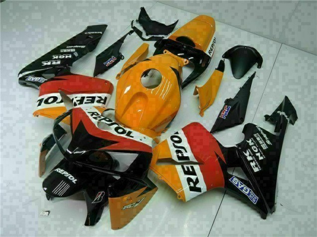 2005-2006 Orange Noir Repsol Honda CBR600RR Carrosserie Moto