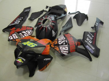 2005-2006 Rossi Noir Mat Honda CBR600RR Carénage Moto