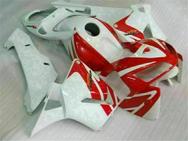 2005-2006 Rouge Blanc Honda CBR600RR Carénage Moto 2005-2006 Rouge Blanc Honda CBR600RR Carénage Moto