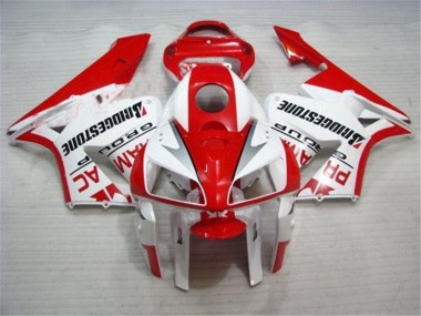 2005-2006 Rouge Blanc Honda CBR600RR Kit Carénages Motos