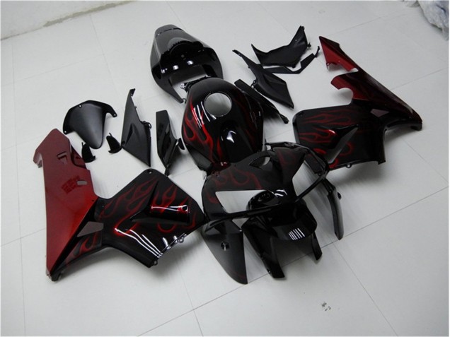 2005-2006 Rouge Flamme Noir Honda CBR600RR Carénage Moto 2005-2006 Rouge Flamme Noir Honda CBR600RR Carénage Moto