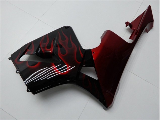 2005-2006 Rouge Flamme Noir Honda CBR600RR Carénage Moto 2005-2006 Rouge Flamme Noir Honda CBR600RR Carénage Moto