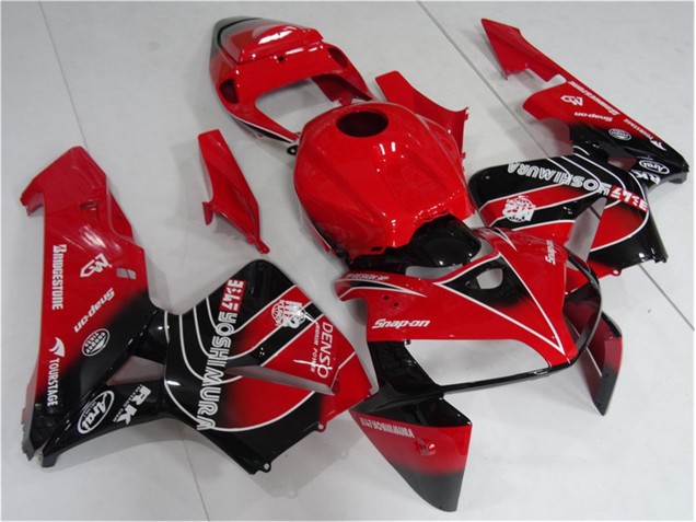 2005-2006 Rouge Noir Honda CBR600RR Kit Carénages Motos & Plastique 2005-2006 Rouge Noir Honda CBR600RR Kit Carénages Motos & Plastique