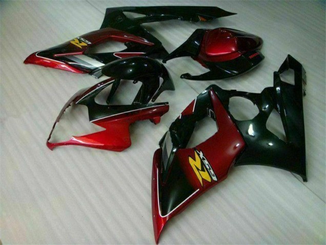 2005-2006 Rouge Noir Suzuki GSXR 1000 Carénages Moto 2005-2006 Rouge Noir Suzuki GSXR 1000 Carénages Moto