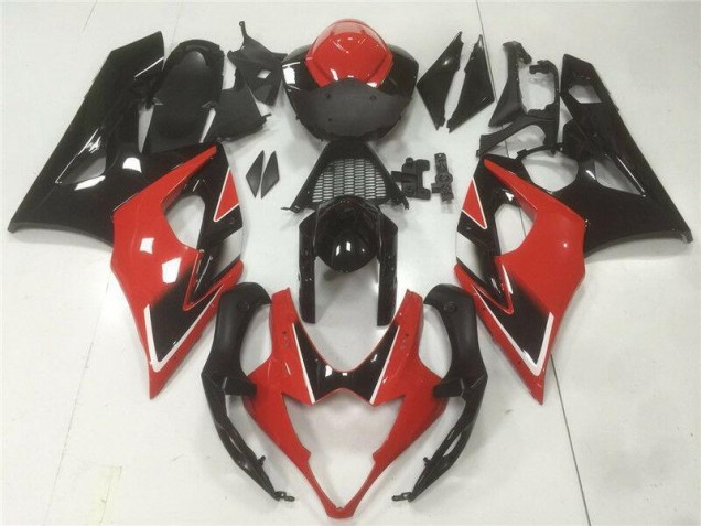2005-2006 Rouge Noir Suzuki GSXR 1000 Kit Carénages Motos