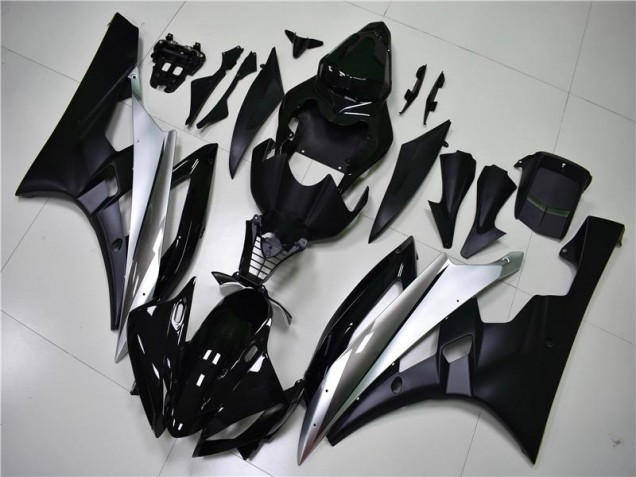 2006-2007 Argent Noir Yamaha YZF R6 Kit Carénages Motos Complet 2006-2007 Argent Noir Yamaha YZF R6 Kit Carénages Motos Complet