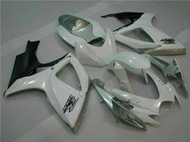 2006-2007 Blanc Argent Suzuki GSXR 600/750 Carénage Moto