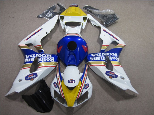 2006-2007 Blanc Bleu Rothmans Honda CBR1000RR Carénage Moto 2006-2007 Blanc Bleu Rothmans Honda CBR1000RR Carénage Moto