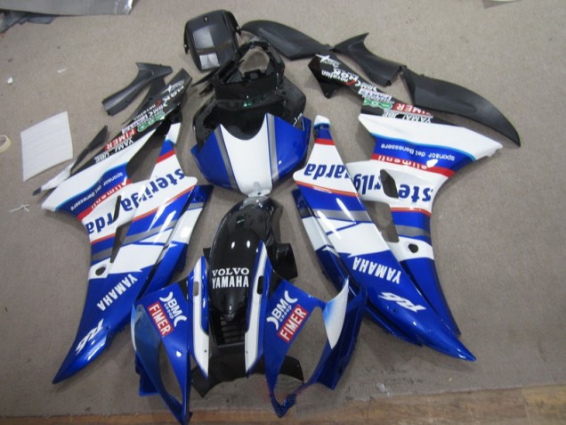 2006-2007 Blanc Bleu Sterilgarda Volvo Yamaha YZF R6 Carénage Moto 2006-2007 Blanc Bleu Sterilgarda Volvo Yamaha YZF R6 Carénage Moto