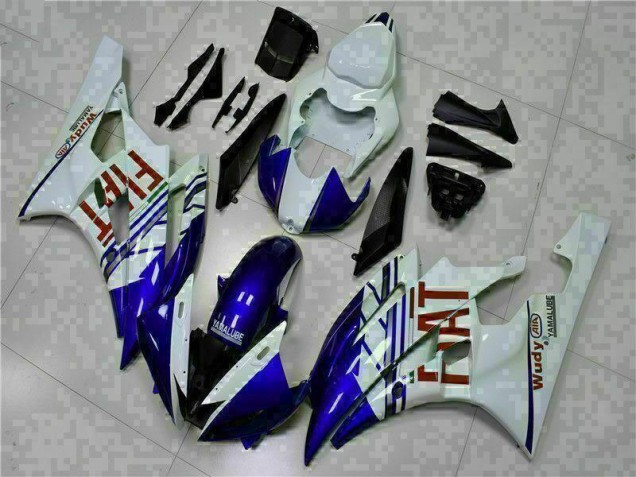 2006-2007 Blanc Bleu Yamaha YZF R6 Carénage Moto 2006-2007 Blanc Bleu Yamaha YZF R6 Carénage Moto