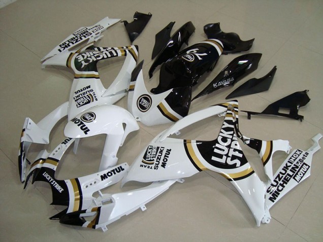 2006-2007 Blanc Lucky Strike Noir Motul Suzuki GSXR 750 Carénage Moto 2006-2007 Blanc Lucky Strike Noir Motul Suzuki GSXR 750 Carénage Moto