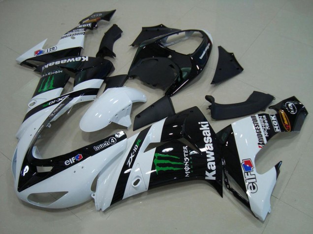 2006-2007 Blanc Monster Kawasaki ZX10R Carénage Moto 2006-2007 Blanc Monster Kawasaki ZX10R Carénage Moto