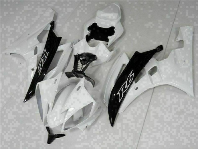 2006-2007 Blanc Noir Yamaha YZF R6 Carénage Moto