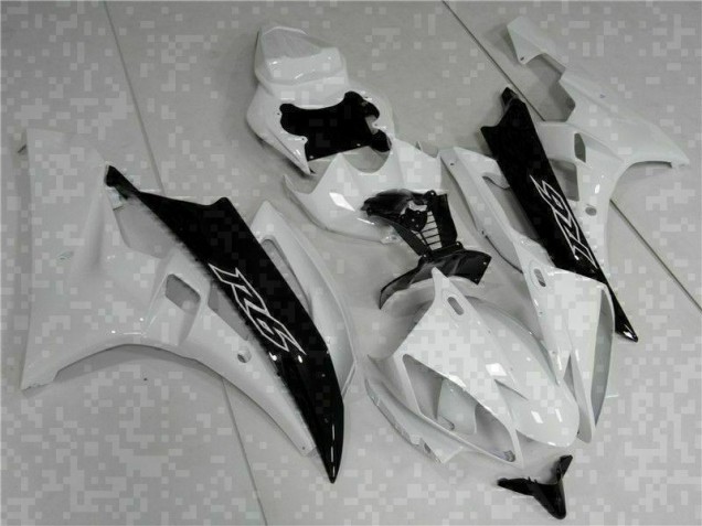 2006-2007 Blanc Noir Yamaha YZF R6 Carénage Moto