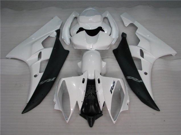 2006-2007 Blanc Noir Yamaha YZF R6 Carénages Moto 2006-2007 Blanc Noir Yamaha YZF R6 Carénages Moto