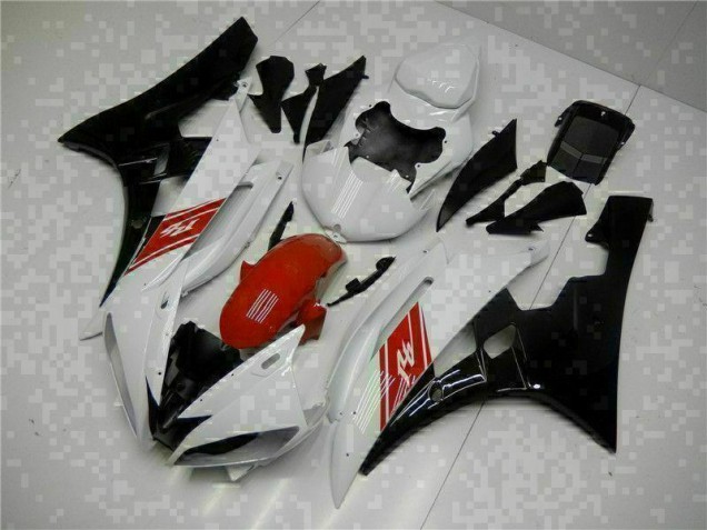 2006-2007 Blanc Noir Yamaha YZF R6 Carrosserie Moto 2006-2007 Blanc Noir Yamaha YZF R6 Carrosserie Moto