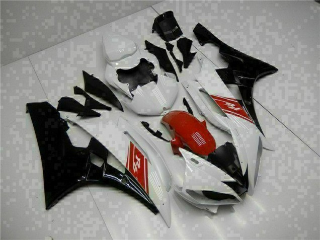 2006-2007 Blanc Noir Yamaha YZF R6 Carrosserie Moto 2006-2007 Blanc Noir Yamaha YZF R6 Carrosserie Moto