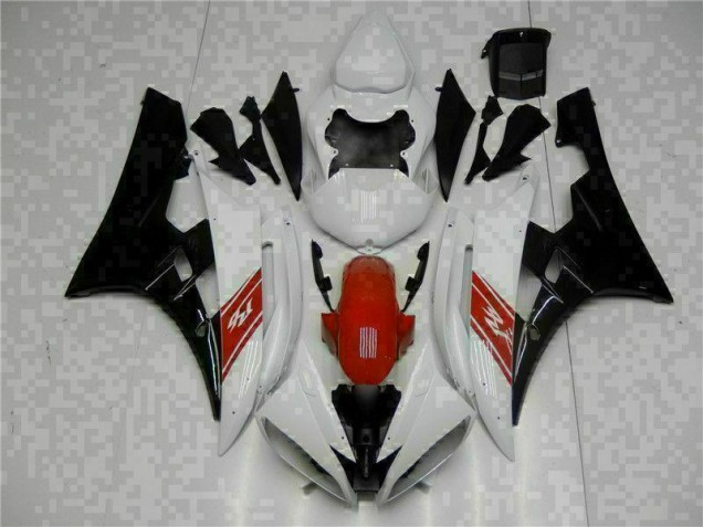 2006-2007 Blanc Noir Yamaha YZF R6 Carrosserie Moto 2006-2007 Blanc Noir Yamaha YZF R6 Carrosserie Moto