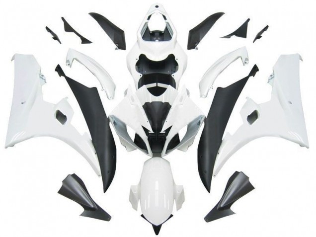 2006-2007 Blanc Noir Yamaha YZF R6 Kit Carénages Motos Complet 2006-2007 Blanc Noir Yamaha YZF R6 Kit Carénages Motos Complet