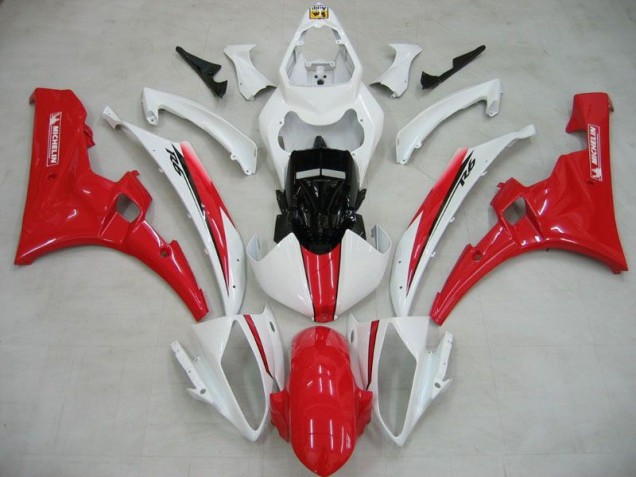 2006-2007 Blanc Rouge Michelin Yamaha YZF R6 Carénage Moto 2006-2007 Blanc Rouge Michelin Yamaha YZF R6 Carénage Moto