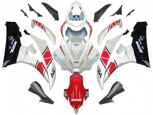 2006-2007 Blanc Rouge Noir Yamaha YZF R6 Carénage Moto 2006-2007 Blanc Rouge Noir Yamaha YZF R6 Carénage Moto