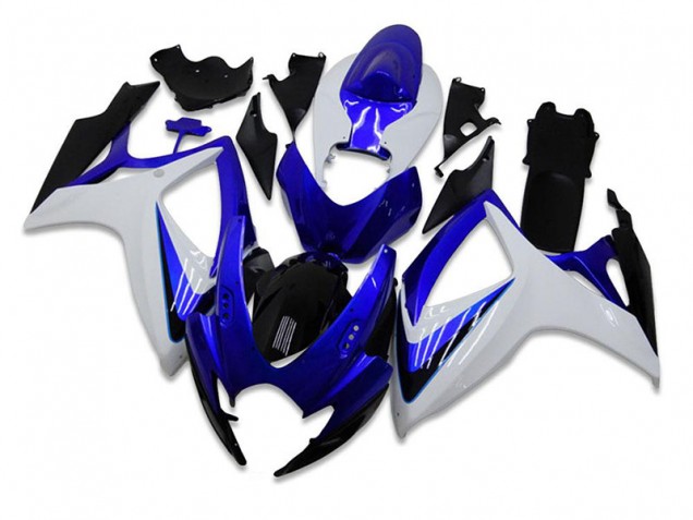 2006-2007 Bleu Blanc Suzuki GSXR 600/750 Kit Carénages Motos