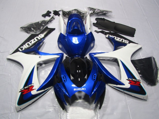2006-2007 Bleu Blanc Suzuki GSXR 600 Carénages Moto 2006-2007 Bleu Blanc Suzuki GSXR 600 Carénages Moto