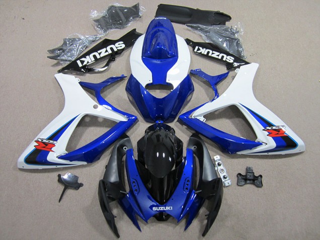 2006-2007 Bleu Blanc Suzuki GSXR 600 Kit Carénages Motos Complet 2006-2007 Bleu Blanc Suzuki GSXR 600 Kit Carénages Motos Complet