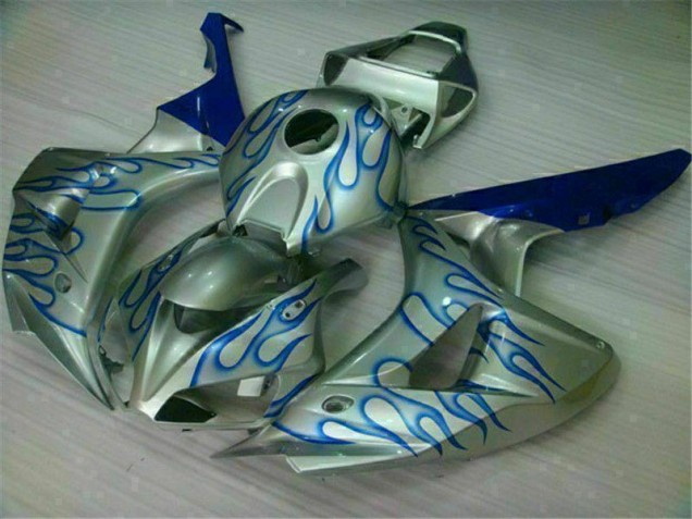 2006-2007 Bleu Flamme Argent Honda CBR1000RR Carénage Moto 2006-2007 Bleu Flamme Argent Honda CBR1000RR Carénage Moto