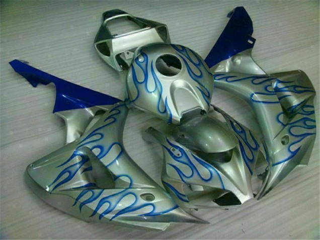 2006-2007 Bleu Flamme Argent Honda CBR1000RR Carénage Moto 2006-2007 Bleu Flamme Argent Honda CBR1000RR Carénage Moto