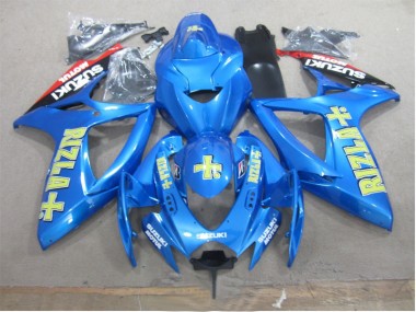 2006-2007 Bleu Jaune Rizla Suzuki GSXR 600 Carénage Moto