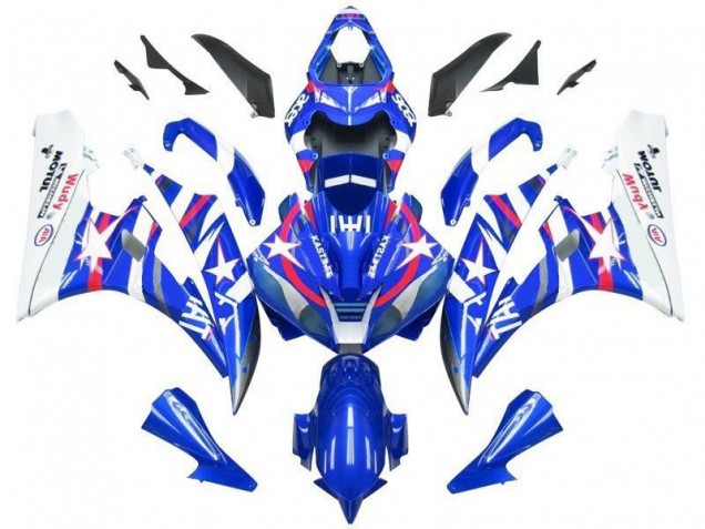 2006-2007 Bleu Star Fiat Yamaha YZF R6 Carénage Moto 2006-2007 Bleu Star Fiat Yamaha YZF R6 Carénage Moto
