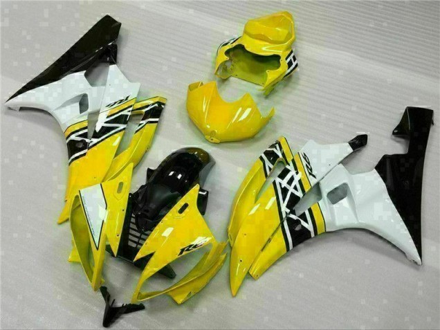 2006-2007 Jaune Blanc Noir Yamaha YZF R6 Carénages Moto 2006-2007 Jaune Blanc Noir Yamaha YZF R6 Carénages Moto