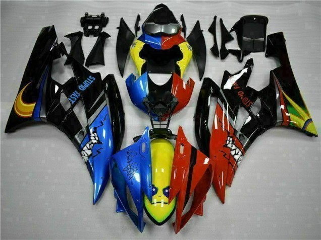 2006-2007 Jaune Bleu Rouge Yamaha YZF R6 Carénage Moto 2006-2007 Jaune Bleu Rouge Yamaha YZF R6 Carénage Moto