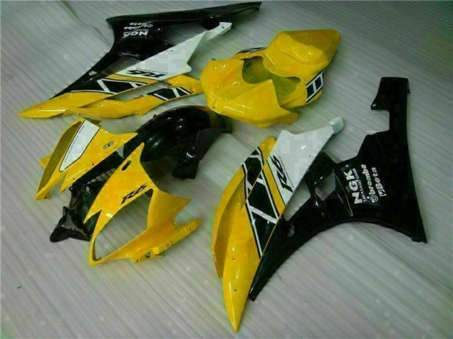 2006-2007 Jaune Noir Yamaha YZF R6 Carénages Moto 2006-2007 Jaune Noir Yamaha YZF R6 Carénages Moto