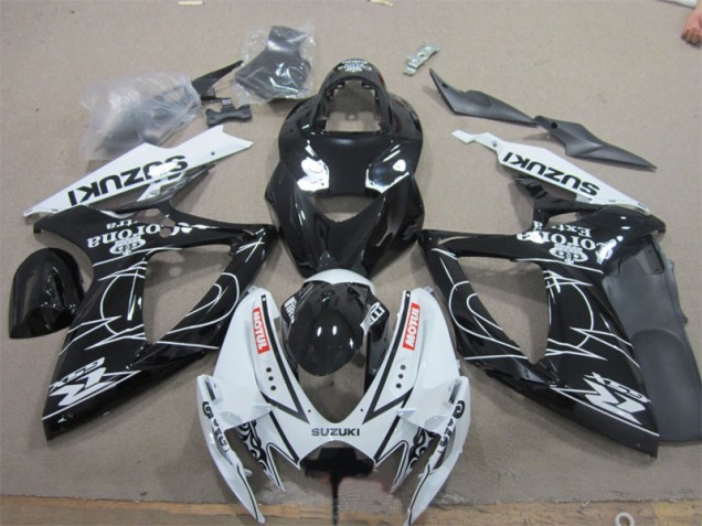 2006-2007 Noir Blanc Corona Extra Motul Suzuki GSXR 600 Carénage Moto 2006-2007 Noir Blanc Corona Extra Motul Suzuki GSXR 600 Carénage Moto