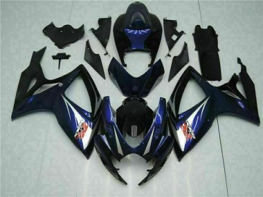 2006-2007 Noir Bleu Suzuki GSXR 600/750 Carrosserie Moto