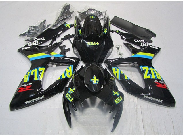 2006-2007 Noir Jaune Rizla Suzuki GSXR 600 Carénage Moto 2006-2007 Noir Jaune Rizla Suzuki GSXR 600 Carénage Moto