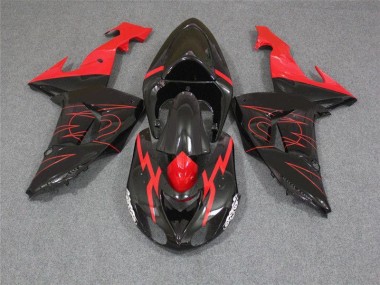 2006-2007 Noir Rouge Kawasaki ZX10R Carénage Moto